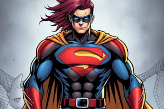 superhero character for comics