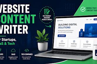 website content writing for startups, saas and tech companies
