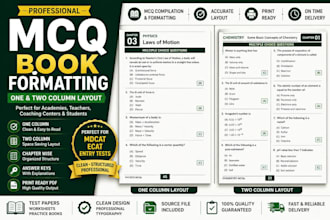 create professional mcq books, worksheets and educational pdfs