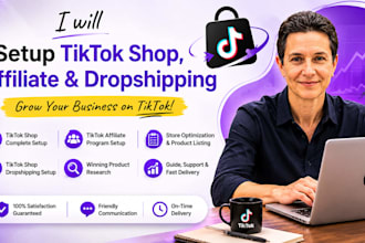 setup tik tok shop, tik tok affiliate, tiktok shop dropshipping