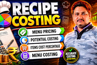 do recipes costing and potential costing for your menu items