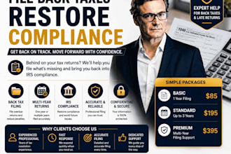 file back taxes and restore irs compliance