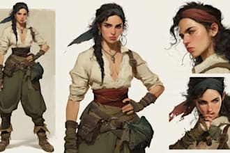 draw a semi realistic character