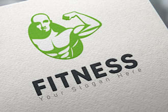 design sports, gym, fitness and clothing brand logo in 24hr