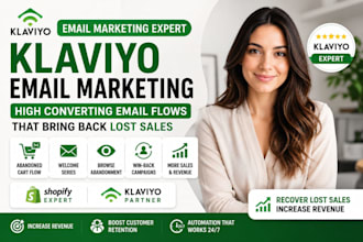 set up klaviyo email marketing flows for shopify stores, klaviyo email design