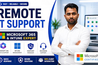 provide remote IT support, microsoft 365, and endpoint management