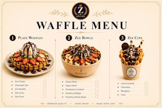 design luxury cafe menu posters and food ads