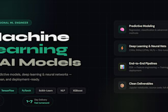 train predictive ml models, CNN and deep learning