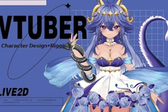create professional anime vtuber model ready for live2d