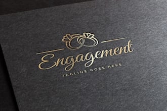 design an elegant wedding logo for your special day