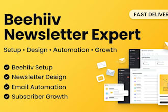 do beehiiv setup, beehiiv newsletter, automation and beehive website