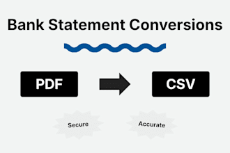 convert bank statement PDF to CSV