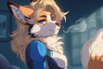 draw adorable chibi style furry characters