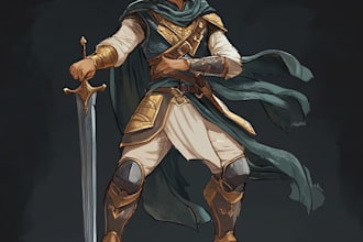 create a game art or dnd character art