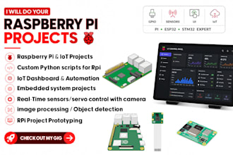 build your raspberrypi project with sensors,camera,  web apps