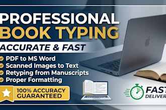 do fast book typing from PDF,images