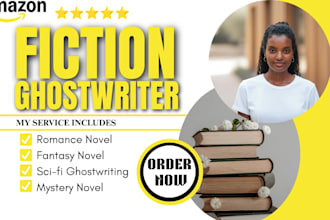 ghostwrite your romantasy and fantasy fiction novel for kindle publishing