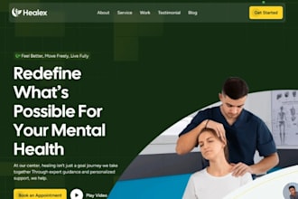 build squarespace physiotherapy clinic website rehab center webite