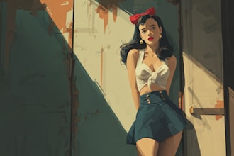 draw a pin up girl and pin up girl