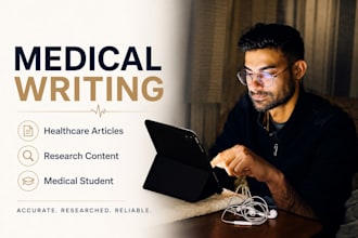 write professional medical and healthcare articles