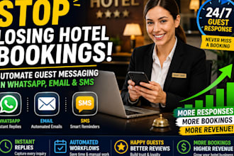 automate hotel guest messaging, hotel crm whatsapp, email, SMS for more bookings