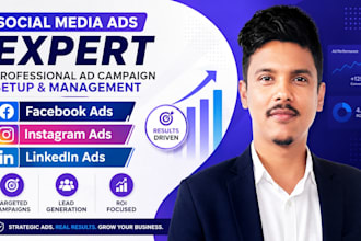 set up facebook, instagram, and linkedin ad campaigns