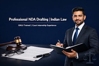 draft a professional mutual or one way nda under indian law