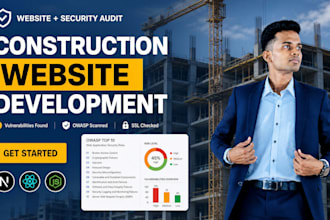 build a construction company website with security audit