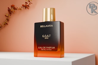 create minimalist 3d cosmetic and perfume product renders