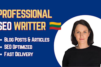 write SEO articles and blog posts in lithuanian