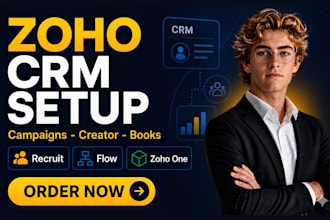 do zoho CRM setup zoho campaigns, zoho creator, zoho books, recruit, zoho flow