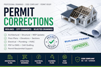 update permit corrections and rejected drawings