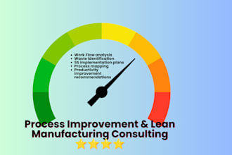 analyze your manufacturing process and provide lean improvement recommendations