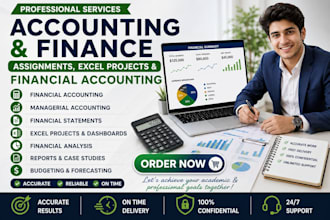 do accounting and finance assigned, excel accounting and financial statements