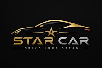 design a modern star car logo for your automotive brand