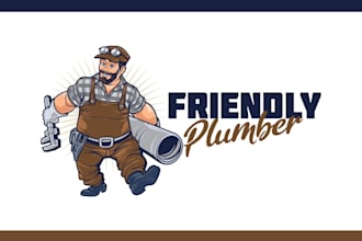 create a clean and modern handyman service logo