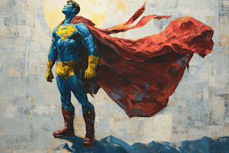 illustrate a superhero pop art portraits