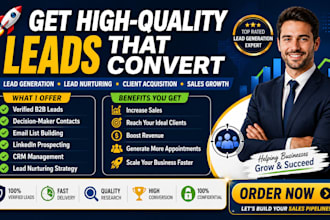 do lead nurturing, lead generation, client acquisition sale and conversion