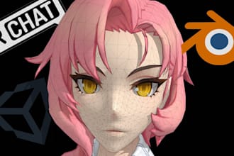 fix, rig, port and pro rig vrchat model, vroid vrm, warudo, koikatsu, mmd, gmod