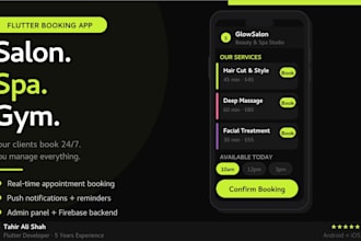 build a flutter salon, spa, gym, or beauty booking app