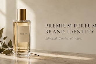 design luxury perfume brand identity and mockups