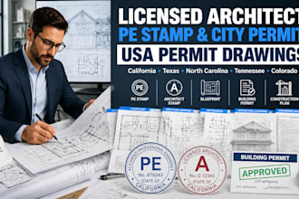 licensed architect pe stamp north carolina tennessee colorado california texas
