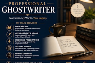 be your professional book and ebook ghostwriter