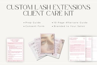 customize lash extension consent forms and aftercare guides