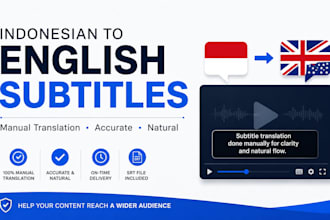 manually translate indonesian videos into english subtitles
