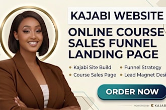 build kajabi website sales funnel landing page kajabi online course sales page