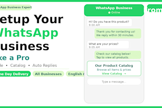 setup and optimize your whatsapp business profile, catalog and auto replies