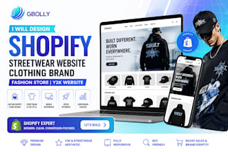 build shopify clothing store streetwear fashion store y2k website
