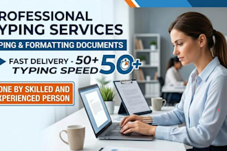 fast typing services, retype scanned documents and more