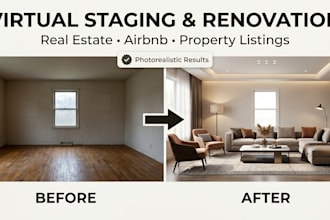 do virtual staging and virtual renovation for real estate listings